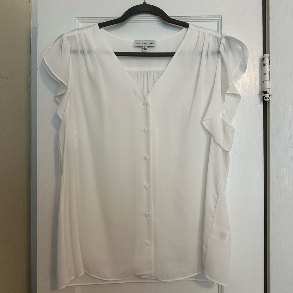 Gibson Latimer Ruffle Sleeve Too